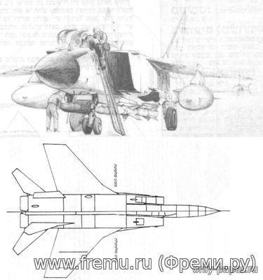 Истребитель-перехватчик МиГ-31 / MiG-31 Foxhound (IAF Model) из бумаги