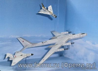 Туполев Ту-95 / Tupolev Tu-95 [Bruno VanHecke] из бумаги