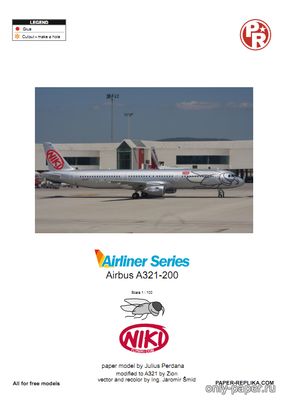 Airbus A321-200 Fly Niki (Переработка Paper-Replika) из бумаги