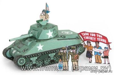 M4 Sherman из бумаги