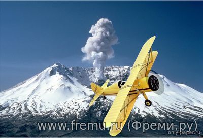 Boeing PT-17 Stearman «The Cannibal Queen» [Paper-replika - Bobs Card Models] из бумаги