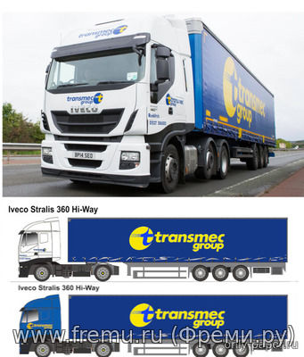 Iveco 360 Transmec Group + Trailer из бумаги