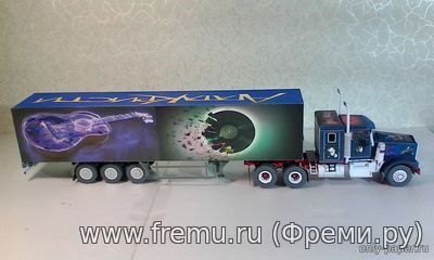 Kenworth W900 Агата Кристи с полуприцепом Kogel (Перекрас PK Graphica 09, 55) из бумаги