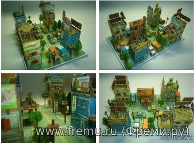 The Little Urban Diorama из бумаги