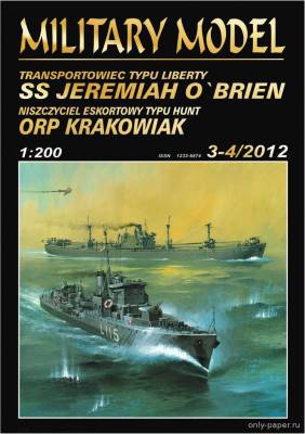 SS Jeremiah O'Brien & ORP Krakowiak (Halinski MM 3-4/2012) из бумаги