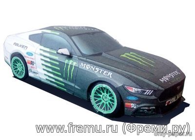 2015 Ford Mustang Monster Falken из бумаги