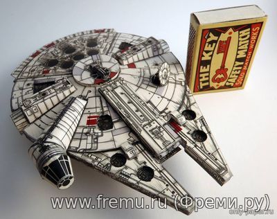 Millenium falcon & rebel fighters (PR Models) из бумаги