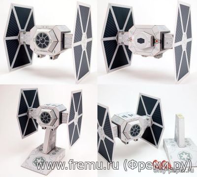 Star Wars - Galatic Empire Tie Fighter из бумаги