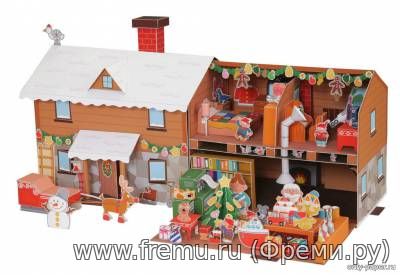 Дом Санта Клауса / Santa Claus's House из бумаги